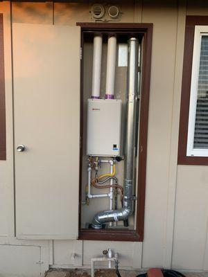 Tankless water heater install.