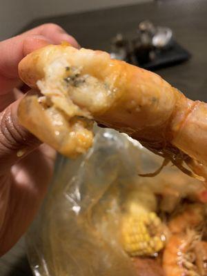 This is the dirty shrimp I received first off