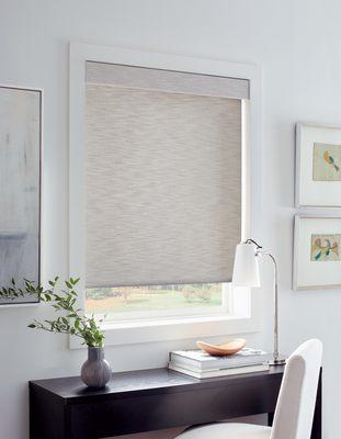 Designer roller shades with the square top detail provide amazing function and style.