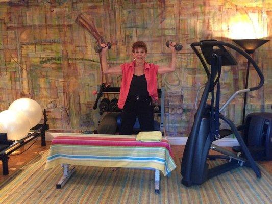 Need help creating an at home workout playroom? Barbara's passionate about helping you make working out into playing at home!