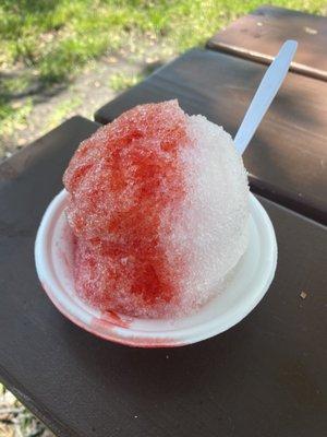 Watermelon & mango with ice cream in the middle