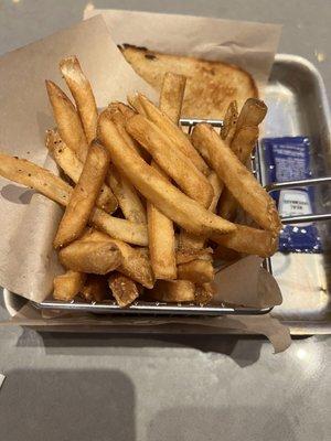 Grilled cheese brisket and fries