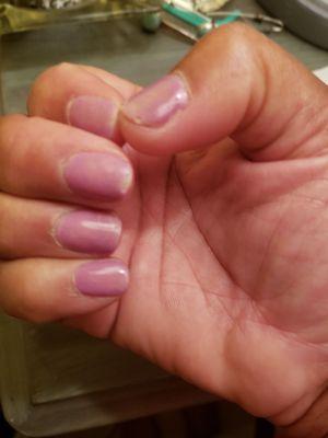 MY Dip Powder nail job nails two days after my manucure!