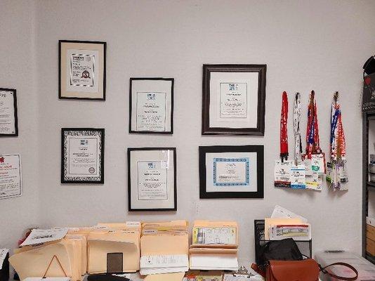 Lots and Lots of pro certs. Mr. Bujor stays on top of developments in the field.