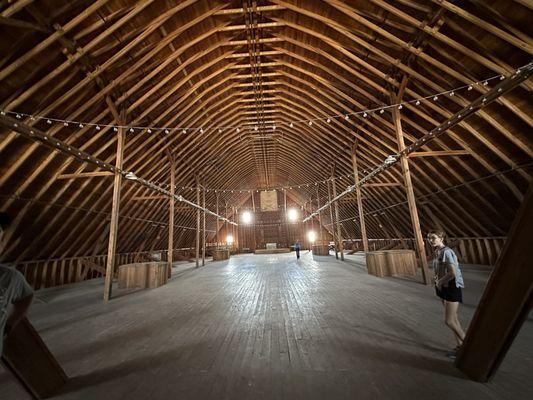 Upstairs in the big barn - they hold weddings here.