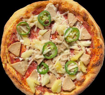 Plant-Based Hawaiian pizza