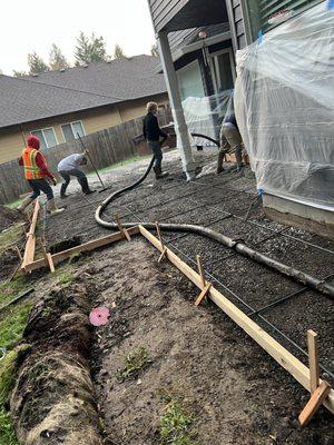 Concrete patio