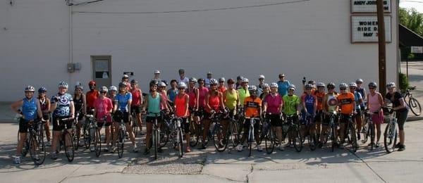 Great group for our Women's Only Road and MTB Rides!