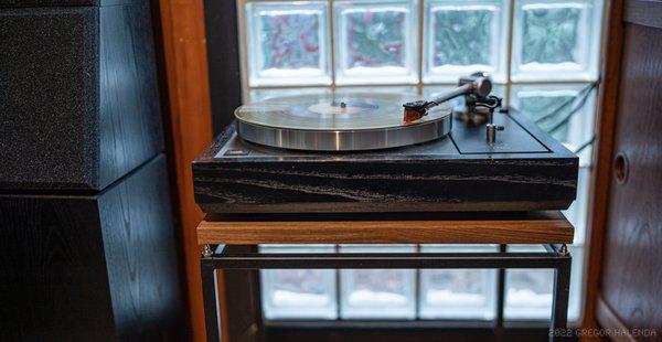 Linn LP-12 turntable that I purchased 25 years ago. Rick has helped me keep it upgraded and tuned up and it sounds better today than ever.