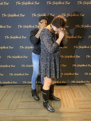 Fantasia signing my back