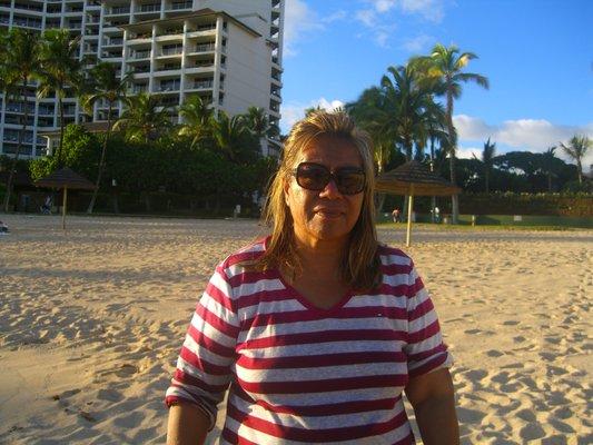 Basking in the sweet sun in Waikiki.