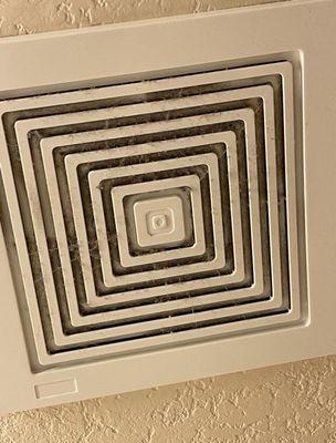 Dusty bathroom vent