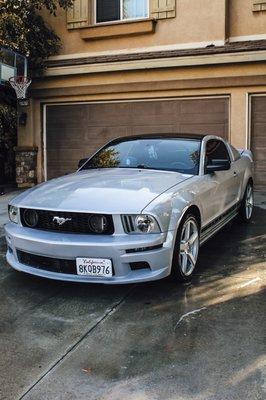 Foam wash on this beautiful mustang