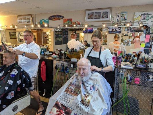 Expert barbers Erick and Dawn