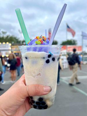 Hana Hou Shaved Ice. Drink - Halo Halo. I loved the fruit jellies and the fruity pebbles sprinkled onto the subtly sweet ube ice cream.