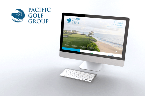 Pacific Golf Group logo and website design pacificgolfgroup.com