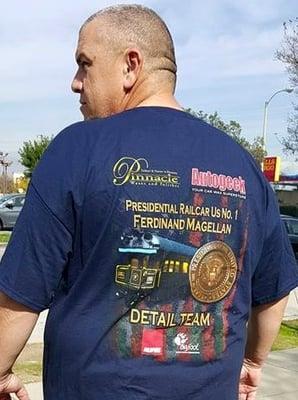 Presidential Railcar detail team shirt printed by LTS