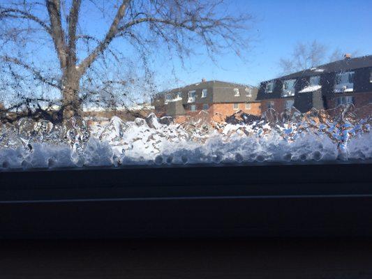 It's ice inside the window