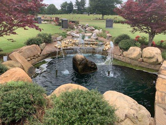 Fountain in waterside 3 garden