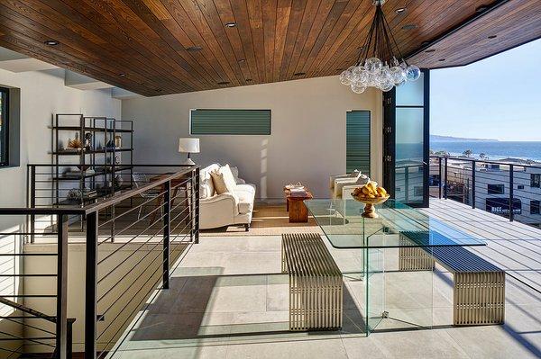 The entire top floor is open concept in order to make the most of the views.