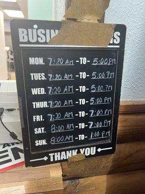 Business hours