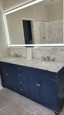 Complete Vanity and shower Ceramic tile