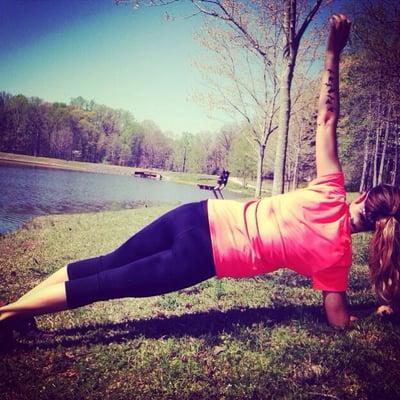 Instructor Megan showing off her planks!