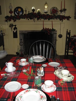 The dining room at Christmas