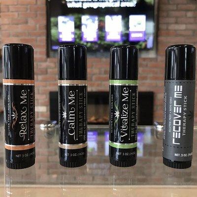 Tree lotion inc. 100 mg CBD therapy sticks. And recovery contains 200mg + Arnica