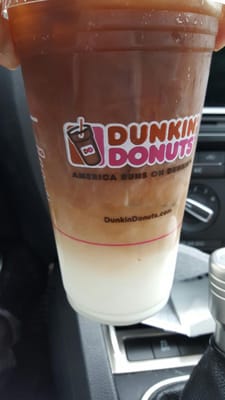 My wife's iced macciato made regular from Bedford nh