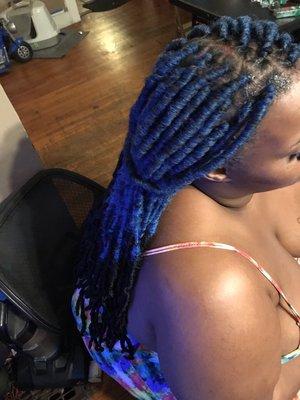 Faux locs over dreads $145