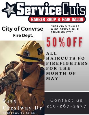 50% off for all Converse Firefighters all month of May