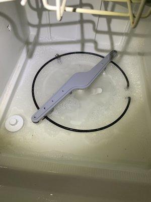 This is how they left our dishwasher - we had to do the rest.