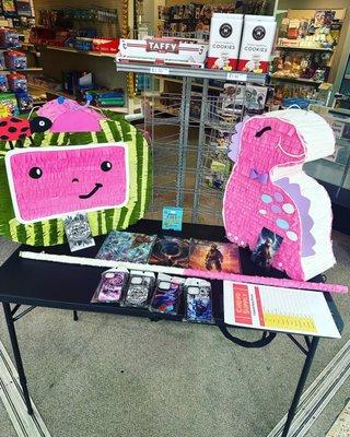 this are our costume pinatas along with some gift ideas that we also customize with any picture or favorite quotes.