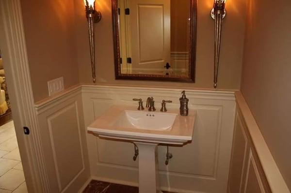 Wainscot bathroom remodel