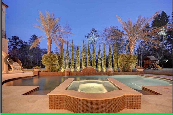 Pool Tile Installed at this Dreamy home in The Woodlands, TX