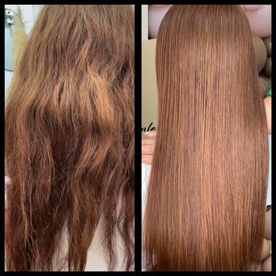 Keratin hair treatments