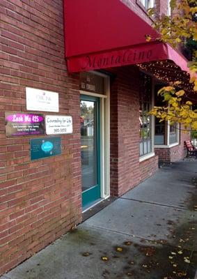 Located in Historic Downtown Issaquah... Same beautiful rustic, brick building as Vino Bella and Montalcino.