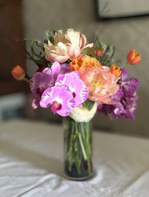 Floral arrangement from Ultra Violet Flowers.