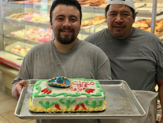 Jose's tres leches cake with fresh strawberries and bananas (just ask)