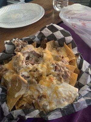 Pulled pork nachos