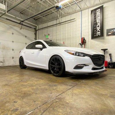 Mazda 3 Corksport Lowering Kit Corksport Catback Niche Wheels