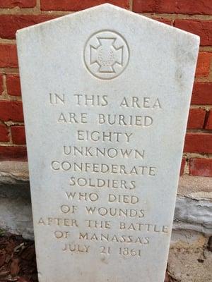 Memorial marker in the church cemetery