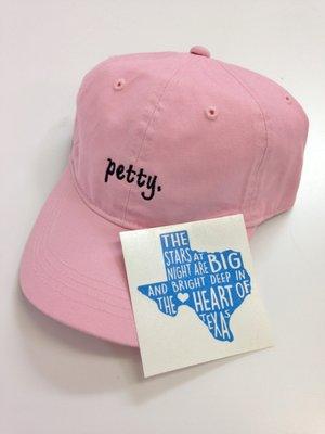 Our top selling gift items - petty cap and Stars at Night Texas decal.