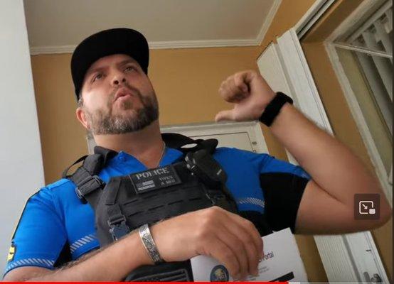 This guy who orders you to respect him by calling him 'officer'