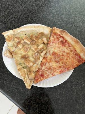 Chicken franchese & plain slice