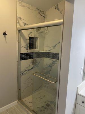 Photo of recently renovated shower