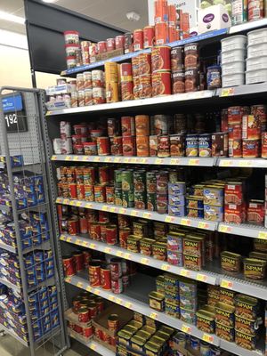 The chili section at the Walmart in DC he's over twice as large.