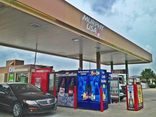 Gas station at the corner of Frankford and Marsh in the Walmart parking lot