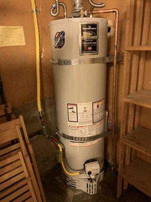 Water heater install.